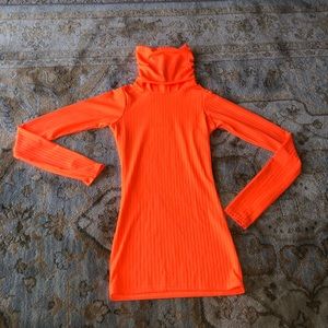 PLT Rib High Neck Long Sleeve Top